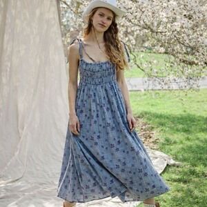 Free People Azure Maxi Dress Blue Purple XS